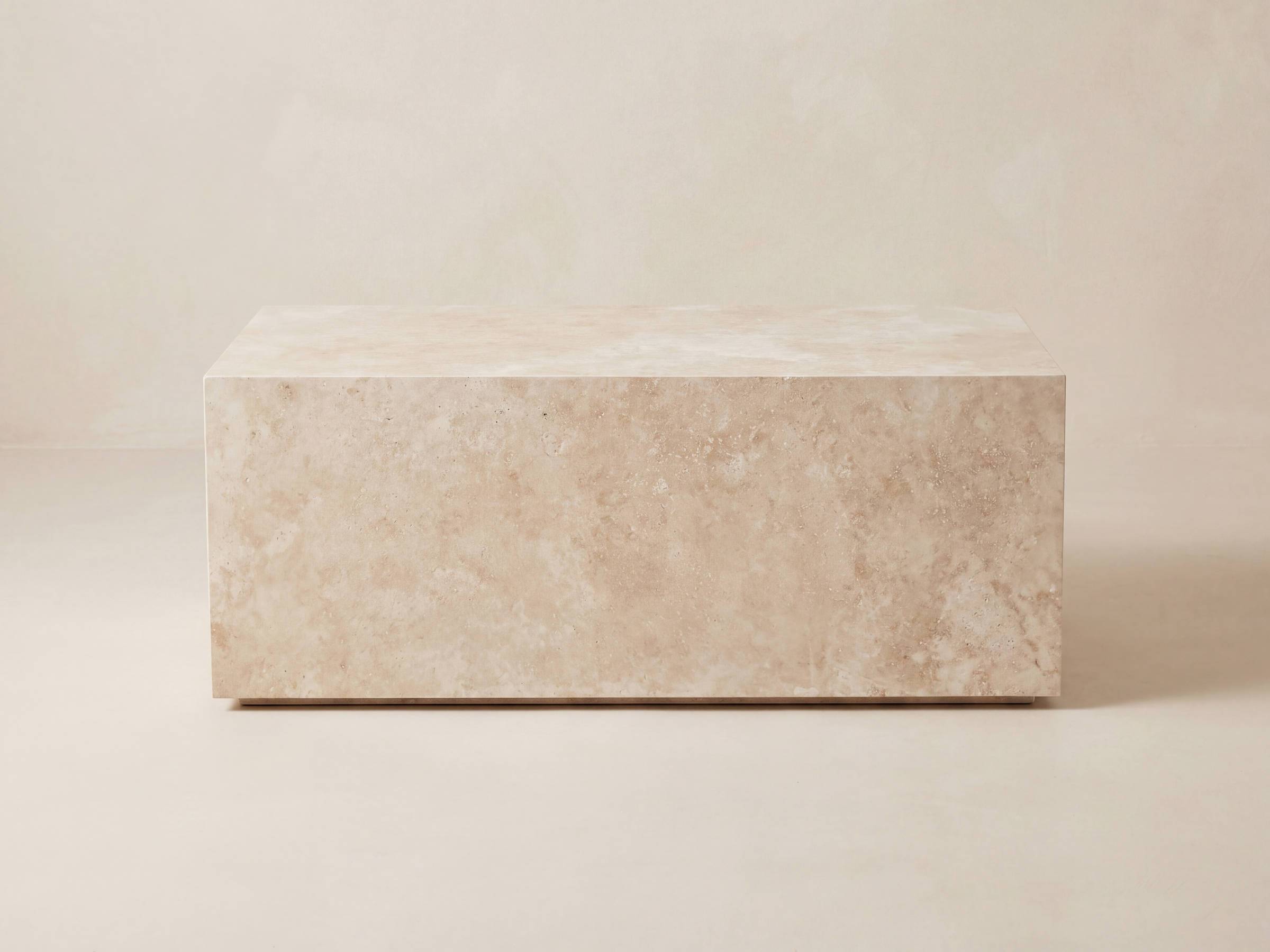 Azul Travertine End Table | Kreiss
