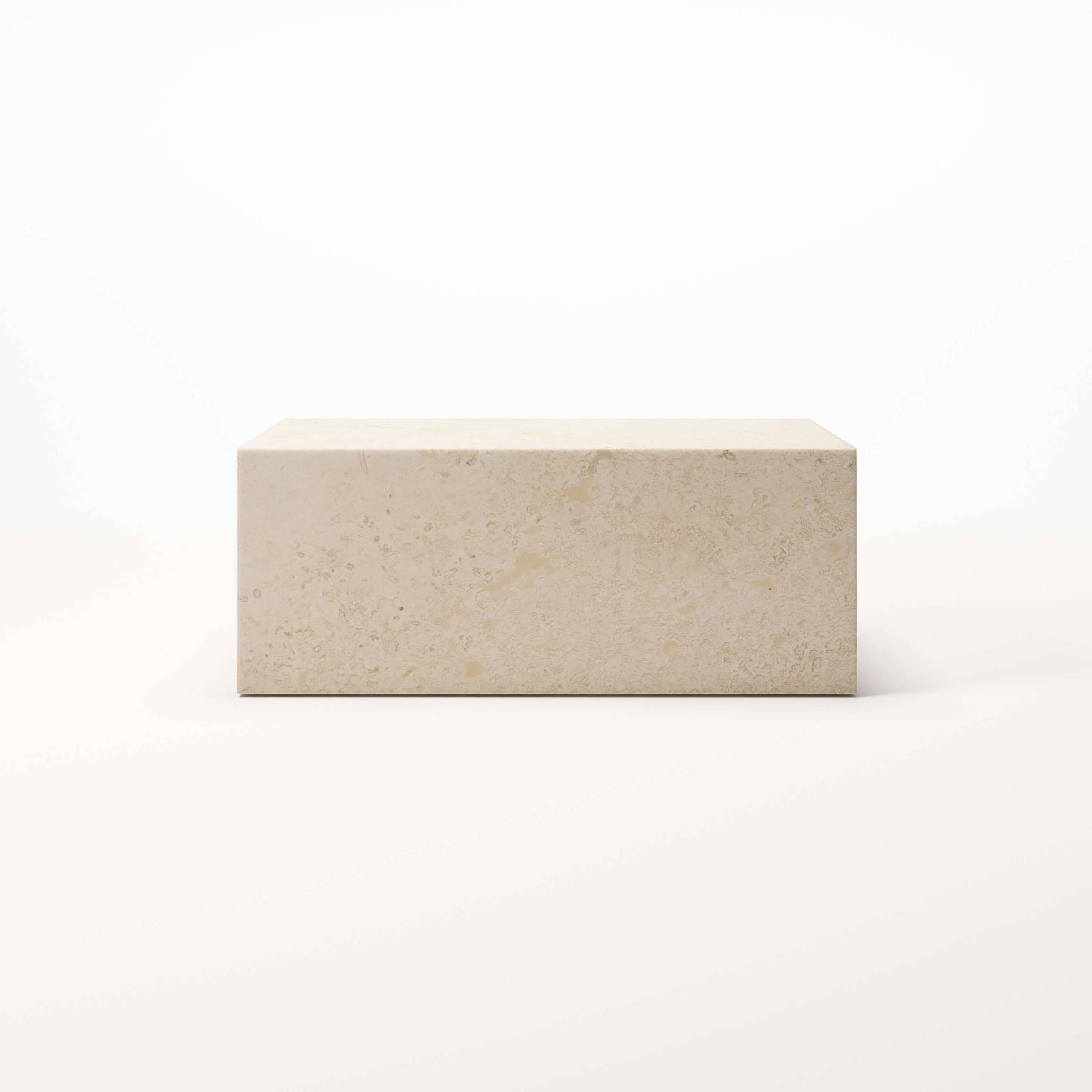 Azul Travertine End Table - Kreiss Furniture